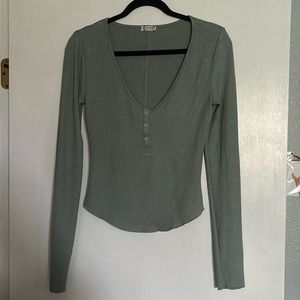 Free People Long Sleeve Henley